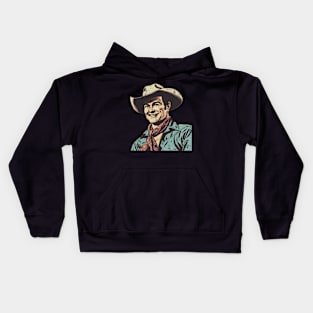 Comic Book Cowboy - Distressed Authentic Kids Hoodie